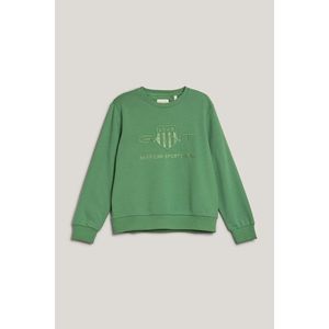 MIKINA GANT REG TONAL SHIELD C-NECK SWEAT DUSTY GREEN obraz