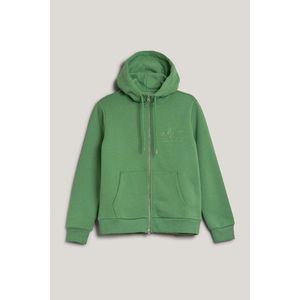 MIKINA GANT REG TONAL SHIELD ZIP HOODIE DUSTY GREEN obraz