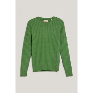 SVETR GANT STRETCH COTTON CABLE C-NECK DUSTY GREEN obraz