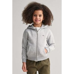 MIKINA GANT SHIELD ZIP HOODIE LIGHT GREY MELANGE obraz