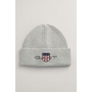 ČEPICE GANT ARCHIVE SHIELD BEANIE LIGHT GREY MELANGE obraz