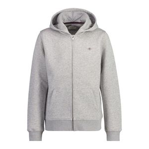 MIKINA GANT SHIELD ZIP HOODIE LIGHT GREY MELANGE obraz