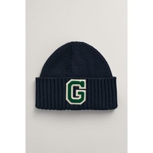 ČEPICE GANT G BADGE RIB KNIT BEANIE EVENING BLUE obraz