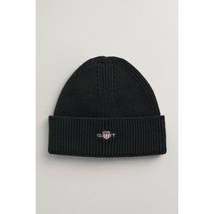 ČEPICE GANT SHIELD COTTON BEANIE BLACK obraz