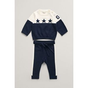 DĚTSKÝ SET GANT STAR AND G KNITTED SET EVENING BLUE obraz