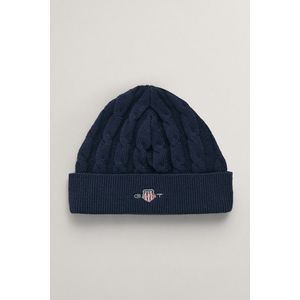 ČEPICE GANT SHIELD COTTON CABLE BEANIE EVENING BLUE obraz