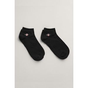 PONOŽKY GANT SHIELD SNEAKER SOCKS 2-PACK BLACK obraz