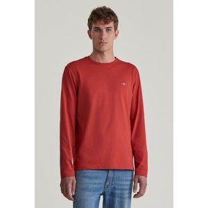 TRIČKO GANT REG SHIELD LS T-SHIRT IRON RED obraz