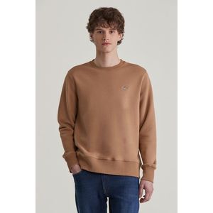 MIKINA GANT REG SHIELD C-NECK SWEAT WARM KHAKI obraz