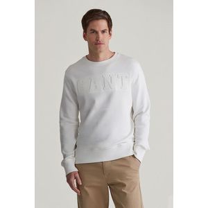 MIKINA GANT EMBOSSED C-NECK SWEAT EGGSHELL obraz