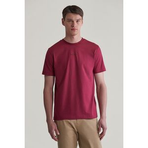 TRIČKO GANT 3D LOGO SS TSHIRT RICH WINE obraz