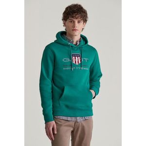 MIKINA GANT REG ARCHIVE SHIELD HOODIE DEEP FOREST GREEN obraz