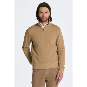 MIKINA GANT SACKER RIB HALF ZIP KHAKI MEL obraz