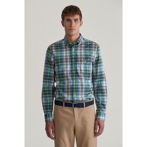 KOŠILE GANT REG POPLIN TARTAN CHECK SHIRT DEEP FOREST GREEN obraz