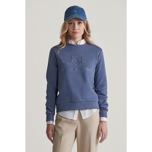 MIKINA GANT REG TONAL SHIELD C-NECK SWEAT DUSTY NAVY obraz