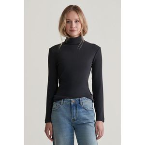 ROLÁK GANT SLIM RIB TURTLENECK BLACK obraz