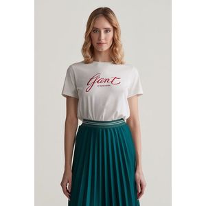 TRIČKO GANT REG SCRIPT T-SHIRT EGGSHELL obraz