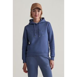 MIKINA GANT REG TONAL SHIELD HOODIE DUSTY NAVY obraz