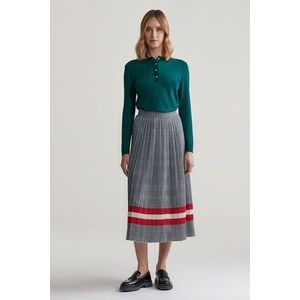 SUKNĚ GANT CHECK PRINT PLEATED SKIRT EVENING BLUE obraz