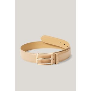 OPASEK GANT LEATHER BELT CARAMEL BEIGE obraz