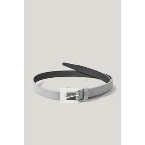 OPASEK GANT SLIM SUEDE BELT MID GREY obraz