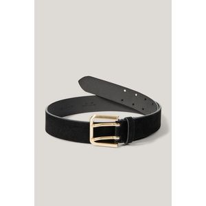 OPASEK GANT DOUBLE ROW SUEDE BELT BLACK obraz