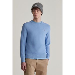 SVETR GANT COTTON MICRO TEXTURED C-NECK CLEAR SKY obraz