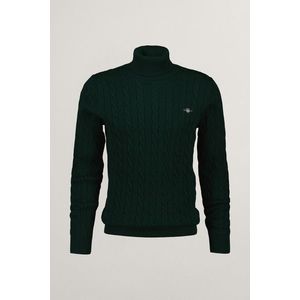 ROLÁK GANT COTTON CABLE TURTLE NECK TARTAN GREEN obraz