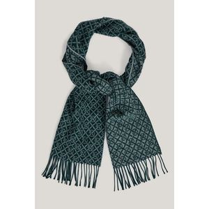 ŠÁLA GANT G PATTERN WOVEN SCARF TARTAN GREEN obraz