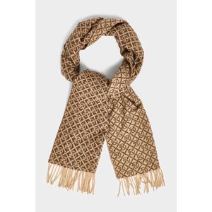 ŠÁLA GANT G PATTERN WOVEN SCARF WARM KHAKI obraz