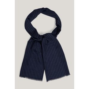 ŠÁLA GANT PINSTRIPE LIGHTWEIGHT WOOL FOULARD NAVY obraz