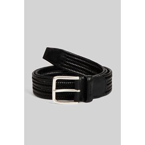 OPASEK GANT LEATHER ELASTIC BRAIDED BELT BLACK obraz