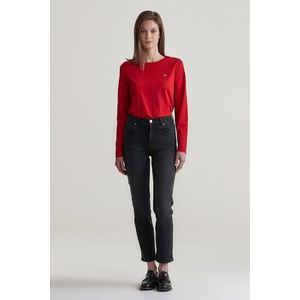 DŽÍNY GANT BLACK CROPPED SLIM JEANS BLACK WORN IN obraz