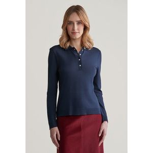 POLOKOŠILE GANT REG SEAMLESS LS POLO EVENING BLUE obraz