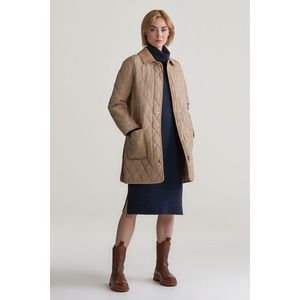 KABÁT GANT QUILTED COAT WITH CORD DETAILS DARK KHAKI obraz