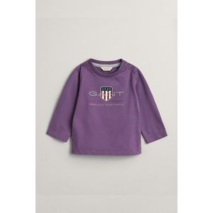 TRIČKO GANT ARCHIVE SHIELD LS T-SHIRT BORDEAUX PURPLE obraz