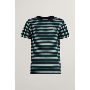 TRIČKO GANT STRIPED SS T-SHIRT EVENING BLUE obraz