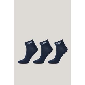 PONOŽKY GANT LOGO ANKLE SOCKS 3-PACK EVENING BLUE obraz