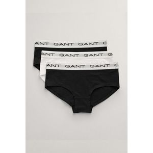 SPODNÍ PRÁDLO GANT HIPSTER BRIEFS 3-PACK BLACK / WHITE obraz