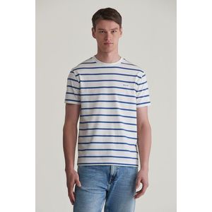 TRIČKO GANT STRIPED SS TSHIRT EGGSHELL obraz