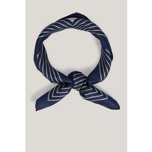 ŠÁTEK GANT MONOGRAM BORDER SILK SCARF EVENING BLUE obraz