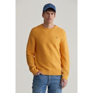 SVETR GANT COTTON TEXTURED C-NECK FADED SUNSET obraz