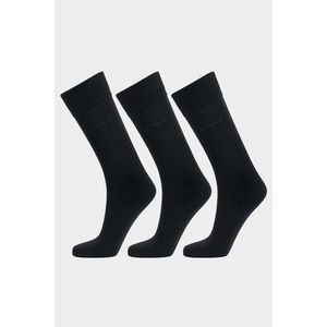 PONOŽKY GANT SOFT COTTON SOCKS 3-PACK BLACK obraz