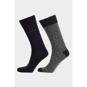 PONOŽKY GANT DOT AND SOLID SOCKS 2-PACK CHARCOAL MELANGE obraz