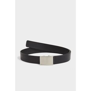 OPASEK GANT PLAQUE BUCKLE LEATHER BELT BLACK obraz