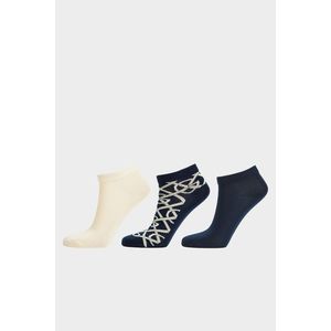 PONOŽKY GANT G PATTERN ANKLE SOCKS 3-PACK EVENING BLUE obraz