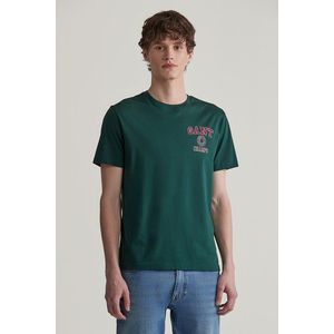 TRIČKO GANT CREST GRAPHIC TSHIRT TARTAN GREEN obraz