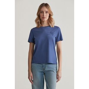 TRIČKO GANT REG TONAL SHIELD SS T-SHIRT DUSTY NAVY obraz