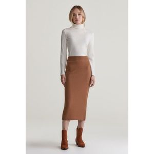 SUKNĚ GANT WOOL KNIT SKIRT CACAO obraz