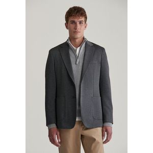 SAKO GANT SLIM TWO-TONED TWILL JERSEY BLAZER ANTRACITE obraz